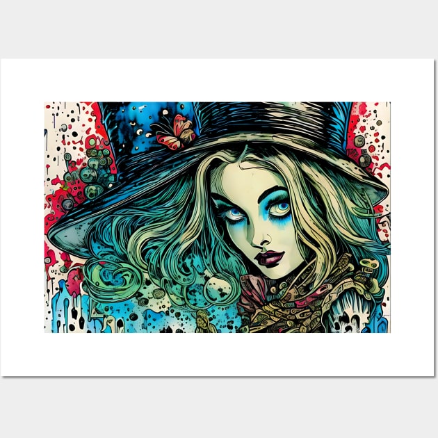 Alice from Wonderland - Watercolor with Ink Wall Art by INLE Designs